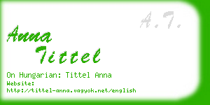 anna tittel business card